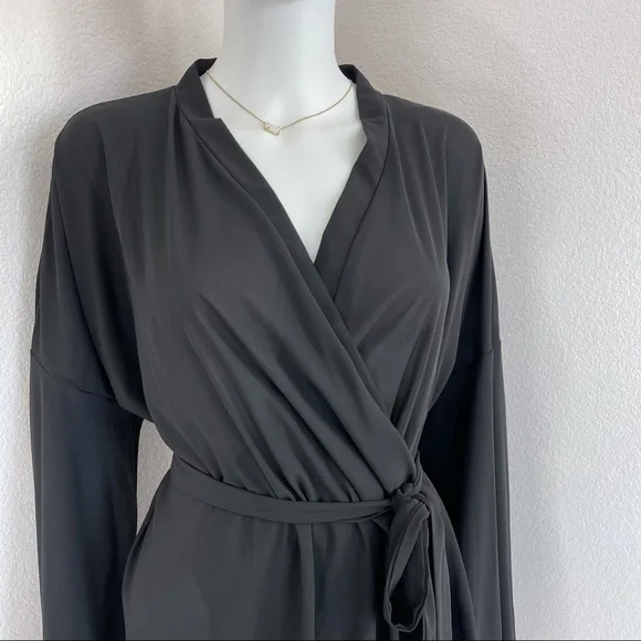 Black wrap dress Boohoo 12 black mini wrap dress - Picture 3 of 13